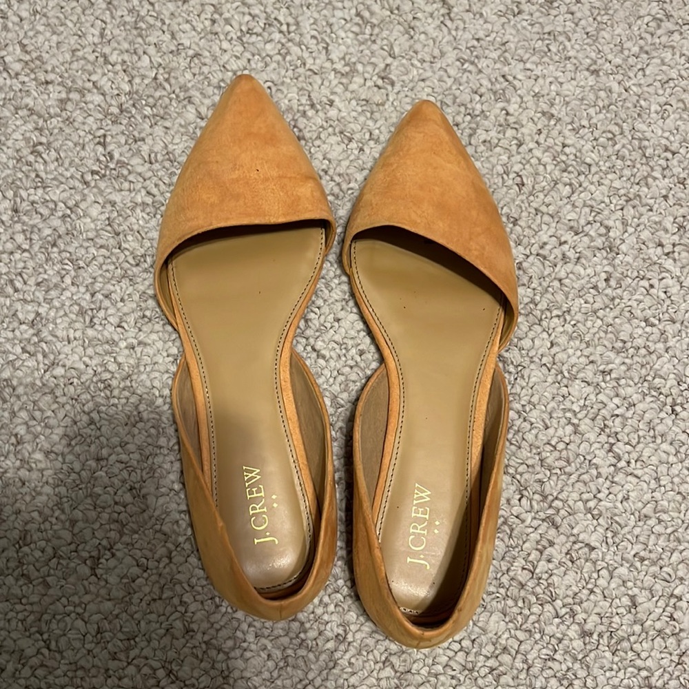 Size 10 J Crew yellow flats. Worn twice